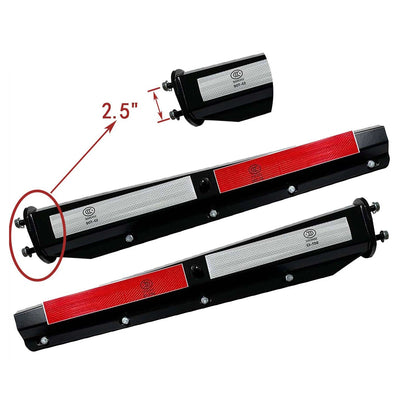 30'' Straight Spring Loaded Mudflap Hanger Black, 1.125''