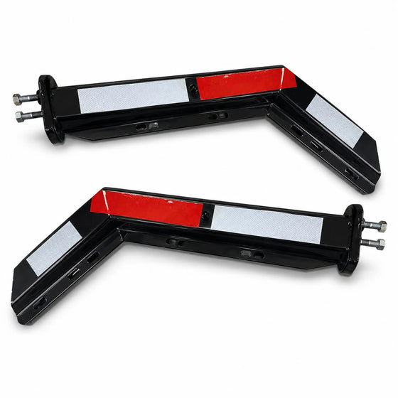 30'' Angled Spring Loaded Mudflap Hanger Black, 2.5''