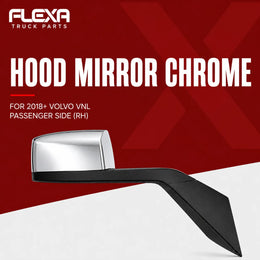 Hood Mirror Chrome for 2018+ Volvo VNL Passenger Side (RH)