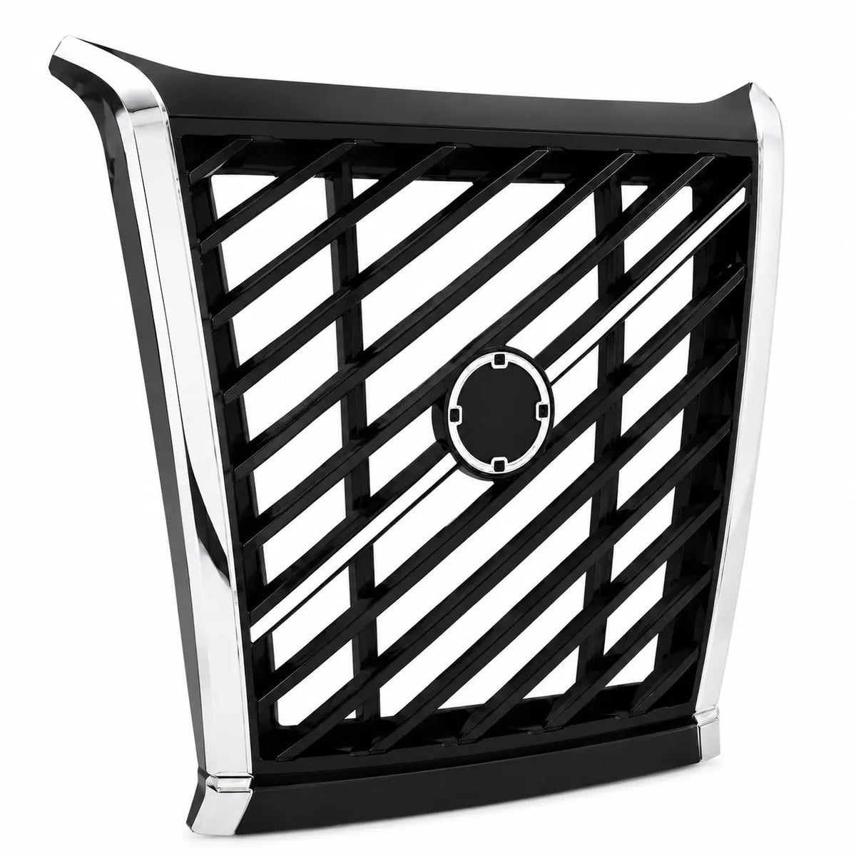 2026+ Volvo VNL Platinum Black Chrome Grille Complete W/Logo & Chrome Trim Molding