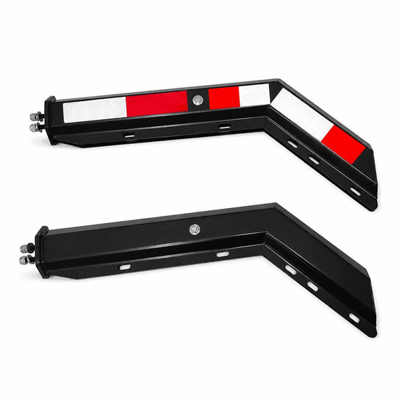 30'' Angled Spring Loaded Mudflap Hanger Black, 1.125''