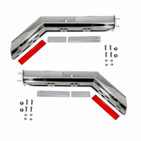 30'' Angled Spring Loaded Mudflap Hanger Chrome, 1.125''