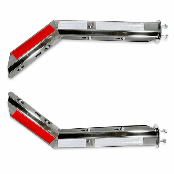 30'' Angled Spring Loaded Mudflap Hanger Chrome, 2.5''