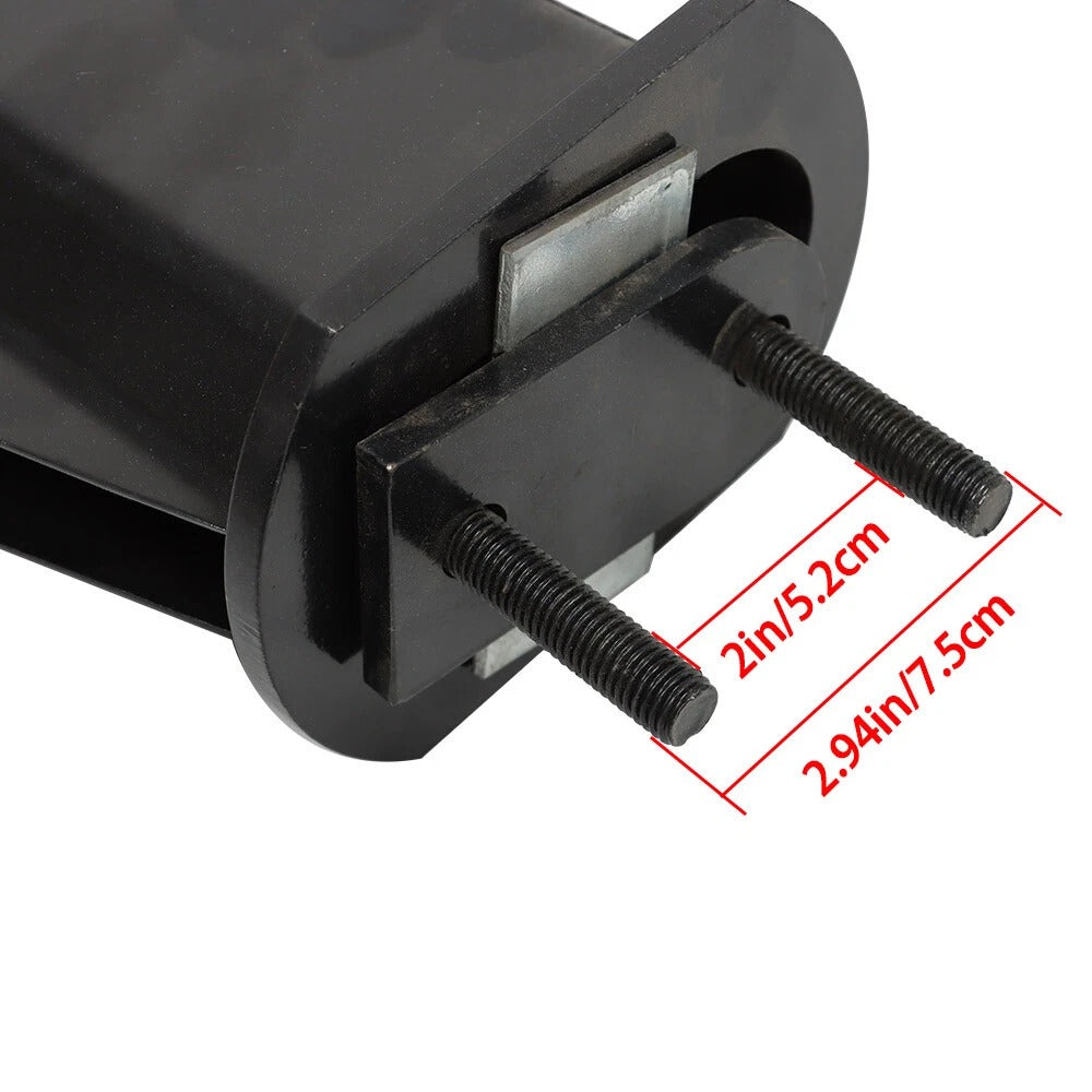 30'' Straight Spring Loaded Mudflap Hanger Black, 2.5''