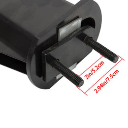 FLX-2305010BU 30_ Straight Spring Loaded Mudflap Hanger Black, 2.5_