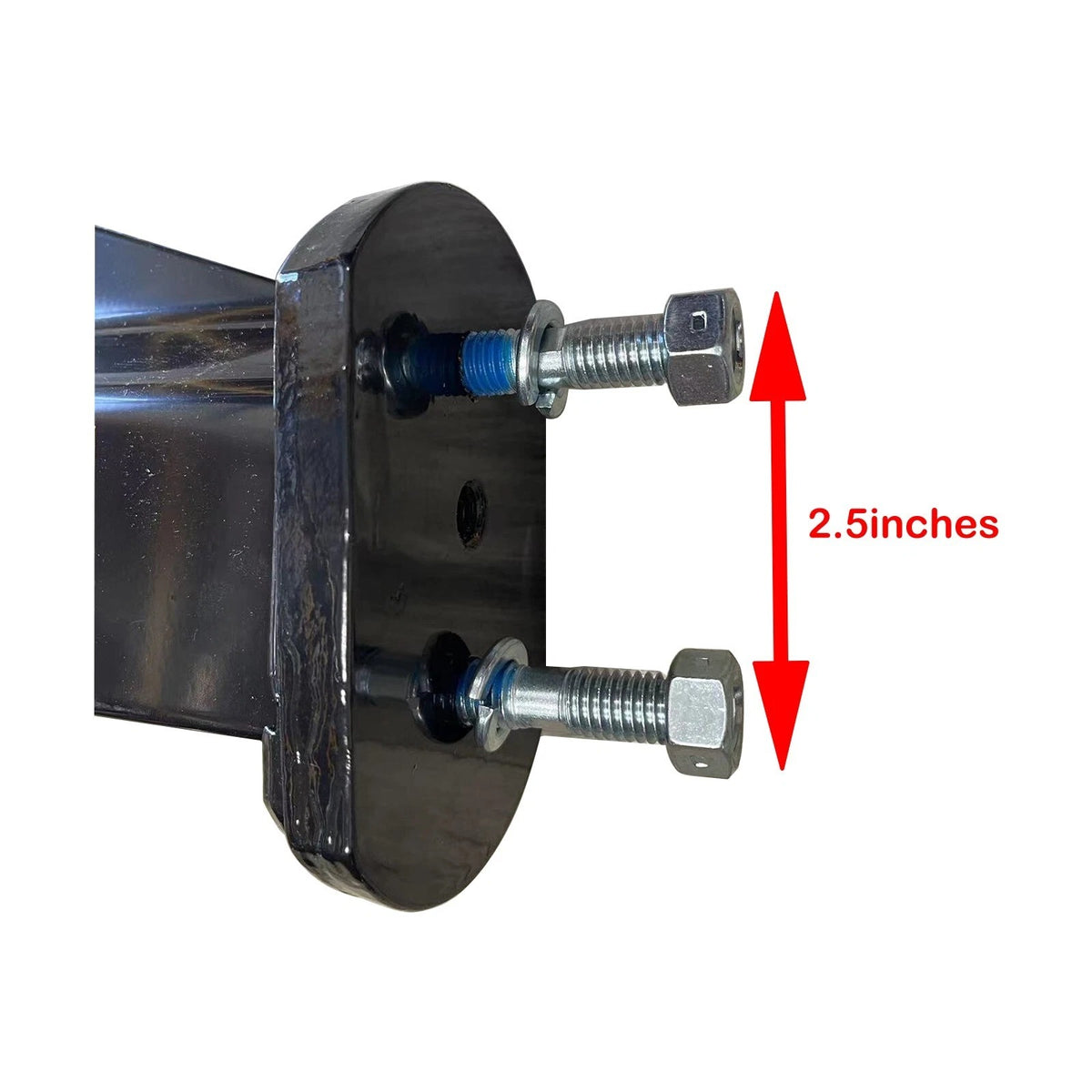 30'' Angled Spring Loaded Mudflap Hanger Black, 2.5''