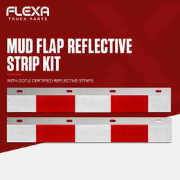Pair 24 x 3 Aluminum Mud Flap Hanger Top Plates Reflector For Semi Truck
