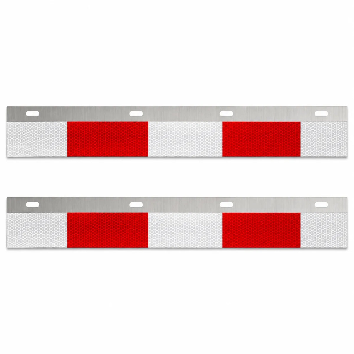 Pair 24 x 3 Aluminum Mud Flap Hanger Top Plates Reflector For Semi Truck